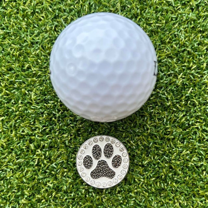 Giggle Golf Bling Golf Ball Marker with Magnetic Hat Clip â€“ Paw Print Sparkly Marker for Women Golfers â€“ Fun Golf Gift with Organza Bag & Bonus Hand Cream - Image 3